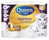 Papier toaletowy - Papier toaletowy Supreme Premium Comfortbiały Queen 4 warstwy 9 rolek - miniaturka - grafika 1