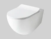 Miski WC - Art Ceram File 2.0 Zestaw Toaleta WC bez kołnierza 52x37 cm + deska wolnoopadająca biały mat  FLV0040530+FLA01405 - miniaturka - grafika 1