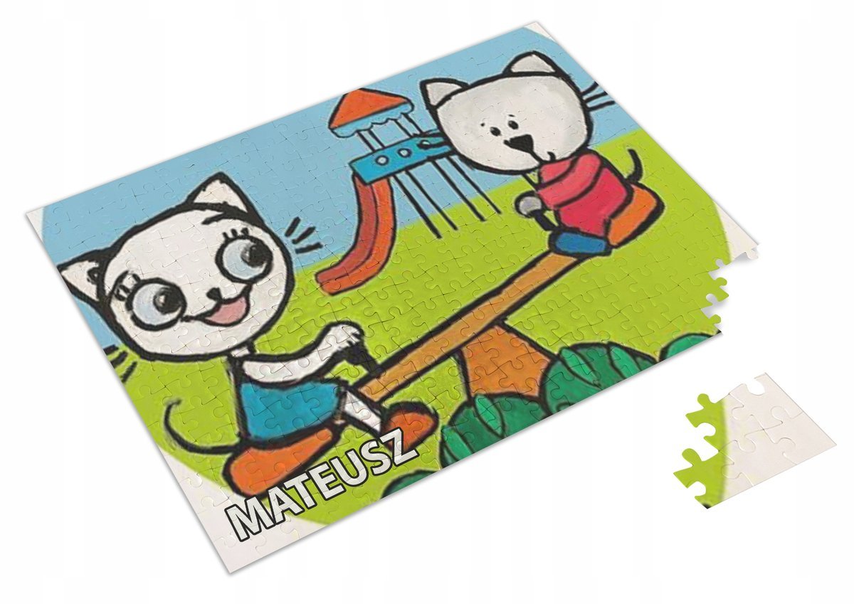 Puzzle KICIA KOCIA ŚWIĘTA A3 252 el. z Nadrukiem Dowolne IMIĘ + Pudełko 5