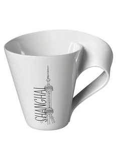 Villeroy & Boch Kubek "Modern Cities - Shanghai" w kolorze białym do kawy - 300 ml - Szklanki - miniaturka - grafika 1