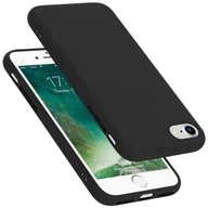 Etui i futerały do telefonów - Pokrowiec Do Apple iPhone 7 / 7S / 8 / SE 2020 Etui w LIQUID CZARNY TPU Silikon Case Cover Obudowa Ochronny Cadorabo - miniaturka - grafika 1