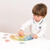 Układanki dla dzieci - New Classic Toys - Drewniany zegar edukacyjny - miniaturka - grafika 1