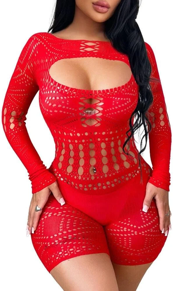 BODY KABARETKI BIELIZNA EROTYCZNA KOMBINEZON SEXY JEDNOCZĘŚCIOWY AŻUROWY