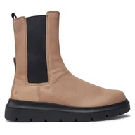 Botki damskie - Sztyblety ECCO Nouvelle 21622301084 Beżowy - miniaturka - grafika 1