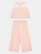 Bluzki damskie - Abel & Lula Komplet bluzka i spodnie 5274 Różowy Regular Fit - miniaturka - grafika 1