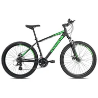 Rowery - Rower górski MTB INDIANA X-Pulser 2.6 M17 26 cali męski Czarno-zielony - miniaturka - grafika 1