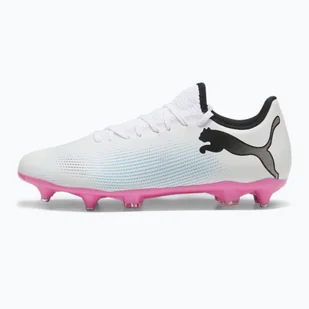 Buty piłkarskie PUMA Future 7 Play MxSG puma white/puma black/poison pink - Piłka nożna - miniaturka - grafika 1