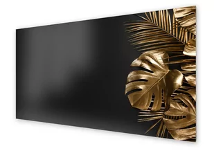 Panel kuchenny HOMEPRINT Złote tropikalne liście 120x60 cm - Dekoracje domu Panel kuchenny HOMEPRINT Złote tropikalne liście 120x60 cm - Dekoracje domu - miniaturka - grafika 1