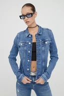 Kurtki damskie - Tommy Jeans kurtka jeansowa damska kolor niebieski przejściowa - miniaturka - grafika 1
