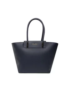 Torebki damskie - Tommy Hilfiger Torebka New Tommy Tote AW0AW11896 Granatowy - grafika 1