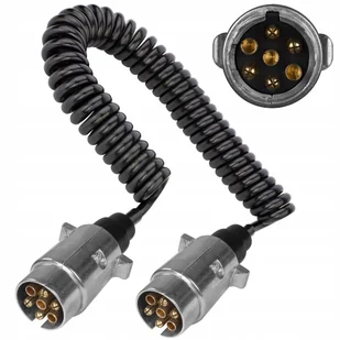 Przewód Spiralny Do Przyczepy Metal 7 Pin 12V 3m - Akcesoria motoryzacyjne - miniaturka - grafika 1