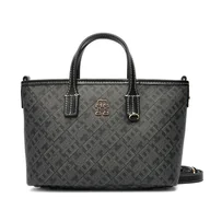 Torebki damskie - Torebka Tommy Hilfiger Monoplay Le Nano Tote AW0AW17717 Czarny - miniaturka - grafika 1