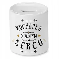 Skarbonki - Dla Kucharki Skarbonka na Urodziny na Prezent z Nadrukiem ze Zdjęciem + Opakowanie na prezent (wzór 02) - miniaturka - grafika 1