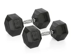 Zestaw hantli Hexagonalnych Vivo 2 x 15 kg - Hantle i ciężarki - miniaturka - grafika 1