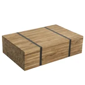 Ławy i stoliki kawowe - Beliani Stolik kawowy tekowy GANDER 30908 - miniaturka - grafika 1