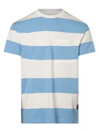 Koszulki męskie - Tom Tailor Denim - T-shirt męski, niebieski|biały - miniaturka - grafika 1