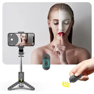 Uchwyt selfie z pilotem na bluetooth tripod Braders czarny - Selfie stick - miniaturka - grafika 13