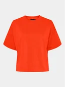 Koszulki i topy damskie - Pieces T-Shirt Chilli Summer 17118870 Pomarańczowy Loose Fit - miniaturka - grafika 1