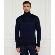 Swetry męskie - GUESS Golf EBENEZER Slim Fit z dodatkiem jedwabiu - miniaturka - grafika 1