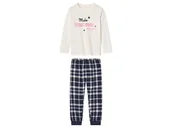 Piżamy dla dziewczynek - lupilu® Piżama dziewczęca z bawełny, 2-częściowa (122/128, Biały) - miniaturka - grafika 1