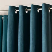 Zasłony - Zasłona welurowa gotowa na przelotkach, rozmiar 140x250 cm, kolor morski - miniaturka - grafika 1
