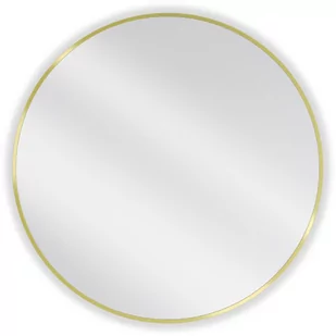 Mexen Loft lustro łazienkowe okragłe 80 cm, rama złota - 9850-080-080-000-50 - Lustra - miniaturka - grafika 1