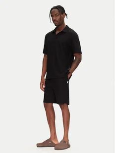 Jack&Jones Komplet polo i spodenki Slington 12281841 Czarny Relaxed Fit - Spodenki męskie - miniaturka - grafika 1