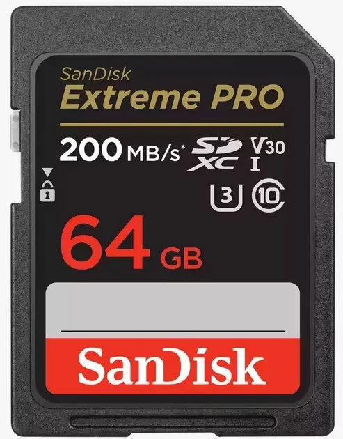 SANDISK EXTREME PRO SDXC 64GB 200/90 MB/s A2