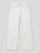 Spodnie i spodenki dla dziewczynek - Jeansy z szeroką nogawką i detalem z logo model ‘BLEACHED BLUE’ - miniaturka - grafika 1