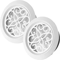 Kratki wentylacyjne - Kratka wentylacyjna okrągła dekoracyjna 2-częściowa ze zintegrowaną moskitierą - wyjście regulowane do ścian i sufitów 150 mm - miniaturka - grafika 1