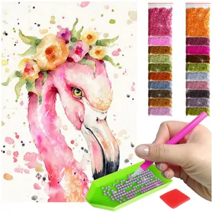 Haft Diamentowy ARTULIO, Obraz DIY 5D, Diamond Painting, Mozaika Diamentowa 40X60cm (Malowniczy flaming) + Zestaw Akcesoriów - Zabawki kreatywne Haft Diamentowy ARTULIO, Obraz DIY 5D, Diamond Painting, Mozaika Diamentowa 40X60cm (Malowniczy flaming) + Zestaw Akcesoriów - Zabawki kreatywne - miniaturka - grafika 1