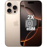 Telefony OUTLET - Smartfon APPLE iPhone 16 Pro (odnowiony, nieaktywowany) 5G 128GB 6.3" 120Hz Tytan pustynny 2x eSIM (CPO) - miniaturka - grafika 1