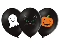 Halloween - Balony z nadrukiem Halloween - Dynia, Kot, Duch - 37 cm - 6 szt. - miniaturka - grafika 1