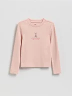 Bluzki dla dziewczynek - Reserved - Koszulka Kubuś Puchatek - kremowy - miniaturka - grafika 1