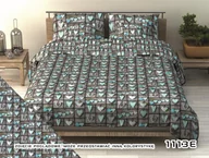 Pościel - Pościel z kory 180x200 1113E Serca Szaro-Niebieskie - miniaturka - grafika 1