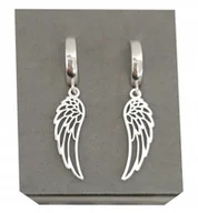 Kolczyki - Kolczyki wiszące skrzydła anioła WINGS srebro 925 - miniaturka - grafika 1