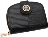 Portfele - Monnari Mały Portfel Damski Elegancki Lakierowany Portmonetka Podkówka Logo - miniaturka - grafika 1