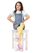 Rajstopy - Rajstopy dziecięce mikrofibra gładkie żółte 40 DEN 104-110 - miniaturka - grafika 1