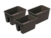 Skrzynie ogrodowe - Prosperplast Donica balustradowa Ratolla Railing, 3 elementy (Prostokątny, Brązowy) - miniaturka - grafika 1