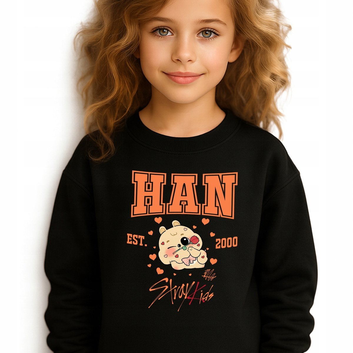 Bluza Dziecięca Czarna HAN STRAY KIDS Na Prezent Muzyka KPOP Wz Rozm 164 cm
