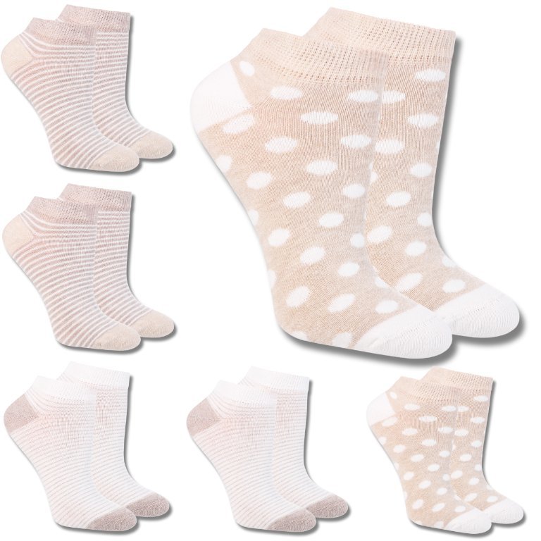SKARPETKI DAMSKIE DO KOSTKI SKARPETY STOPKI BAWEŁNIANE 6-PAK MORAJ 39-42