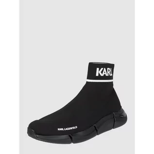 Skarpetki męskie - Sneakersy skarpetkowe z tkaniny - Karl Lagerfeld - grafika 1