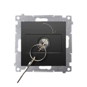 Wyłączniki światła i elektryczne - Łącznik jednobiegunowy Kontakt-Simon 54 DW1K.01/49 na kluczyk moduł dwupozycyjny „0-I” styk N/O, 5 A, 250~. Możliwość wyjęcia klucza w każdej pozycji - miniaturka - grafika 1