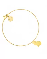 Bransoletki - Złota bransoletka z kotem - miniaturka - grafika 1