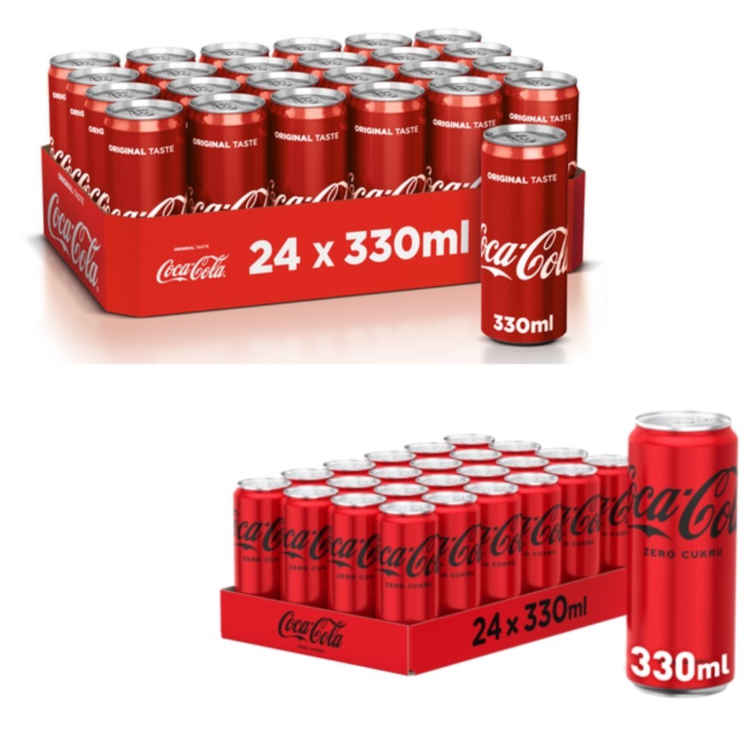 Zestaw 48 Puszek Coca-Cola/Zero, 330ml - Klasyczny i Bez Cukru Orzeźwienie dla Każdego