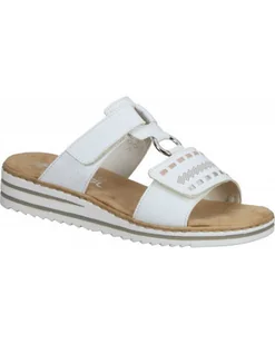 KLAPKI RIEKER - 900138-03 BIAŁY - Rieker - Klapki i japonki damskie - miniaturka - grafika 1