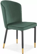 Krzesła - Halmar Tapicerowane krzesło do salonu glamour - ciemnozielony - miniaturka - grafika 1