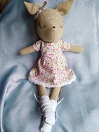 Maskotki i pluszaki - Lalka przytulanka w uroczej sukience 55 cm - miniaturka - grafika 1