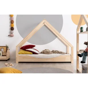 Dziecięce łóżko z drewna sosnowego w kształcie domku Adeko Loca Elin, 90x200 cm - Łóżka dla dzieci i młodzieży - miniaturka - grafika 1