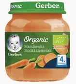 Kaszki dla dzieci - GERBER ORGANIC Deser marchewka-słodki ziemniak bezglutenowy 125g - Gerber Organic - miniaturka - grafika 1